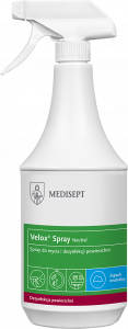<b>Velox Spray Neutral 1l. </b>Spray do mycia i dezynfekcji powierzchni.