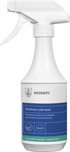 <b>Mediclean 240 Steel 500ml.</b> Preparat do mycia narzędzi ze stali nierdzewnej.