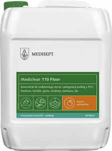 <b>Mediclean 110 Floor Pomarańcza 5l. </b>Preparat do bieżącego mycia podłóg.