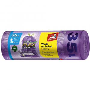 <b>Jan Niezbędny Worki na śmieci</b> - Magnum Flex & Strong 35l Lawenda 12szt.