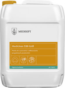 <b>Mediclean 530 Grill 5l.</b>  Pianka do czyszczenia i odtłuszczania przypalonych powierzchni.