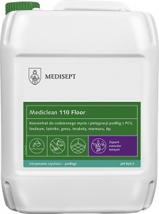 <b>Mediclean 110 Floor Owoce leśne 5l.</b> Preparat do bieżacego mycia podłóg.