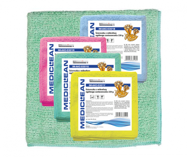 <b>Ściereczka z mikrofazy 30x30/360g zielona.</b>