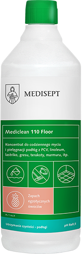 <b>Mediclean 110 Floor Egzotyczne owoce 1l.</b> Preparat do bieżącego mycia podłóg.