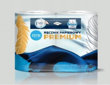 <b>Zefir Premium 3W.</b> Ręcznik papierowy celulozowy 3-warstwowy.