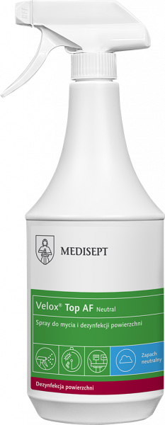 <b>Velox® Top AF Neutral 1l.</b> Spray szybkiej dezynfekcji.