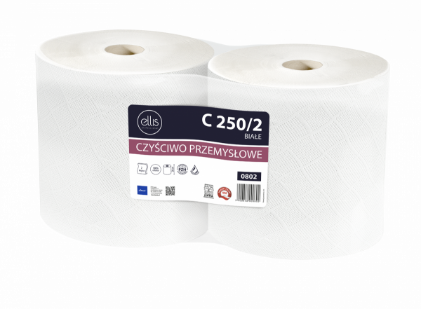 <b>C 250/2 ELLIS PROFESSIONAL.</b> Czyściwo celulozowe białe 2-warstwowe.