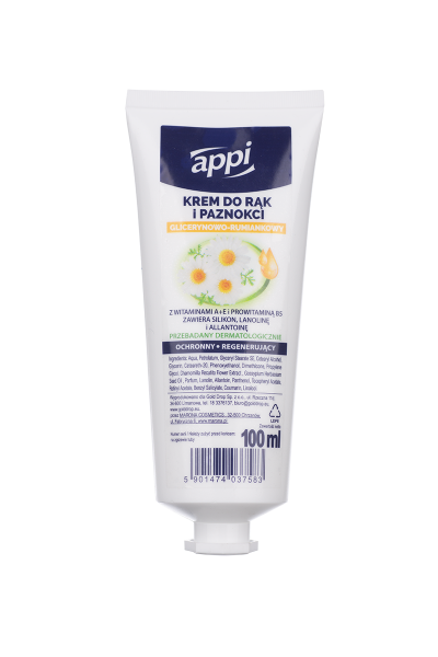<b>Appi Krem do rąk i paznokci</b> - Glicerynowo rumiankowy 100ml