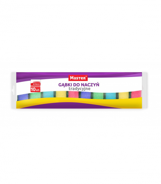 <b>Master Gąbka, zmywak do naczyń tradycyjna 10szt. </b>